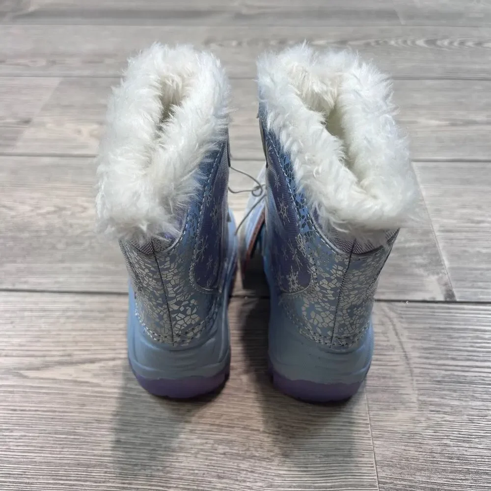 Frozen Disney Lighted Winter Snowboots Blue 6 NWT